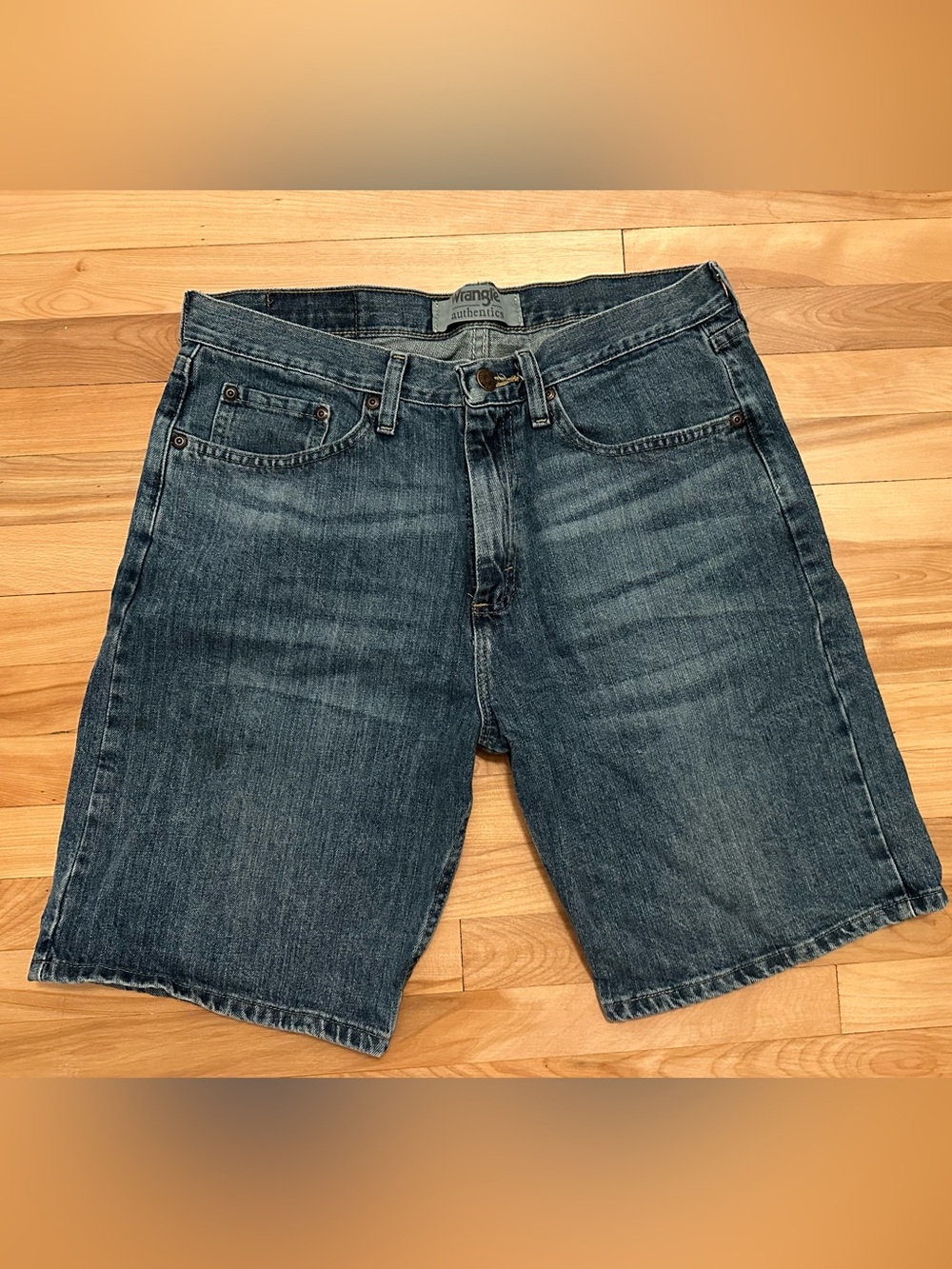 Wrangler Men's Dark Blue Denim Jean Shorts
